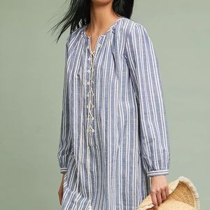 New Anthropologie AISH Stripe Willow Tunic Dress